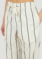 Striped Drawstring Pyjama Pants in White