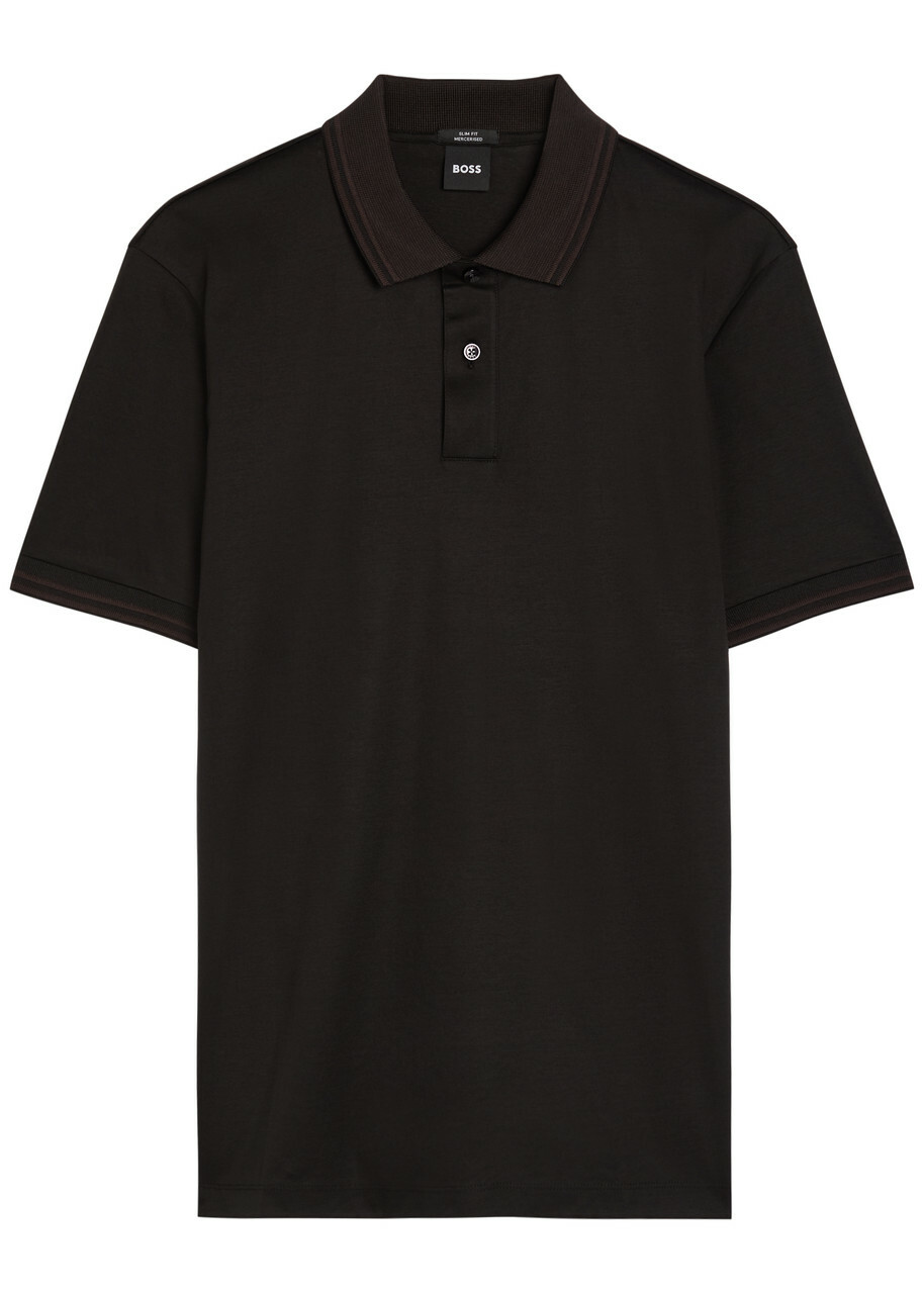 Boss Phillipson Striped Trims Polo Shirt Black