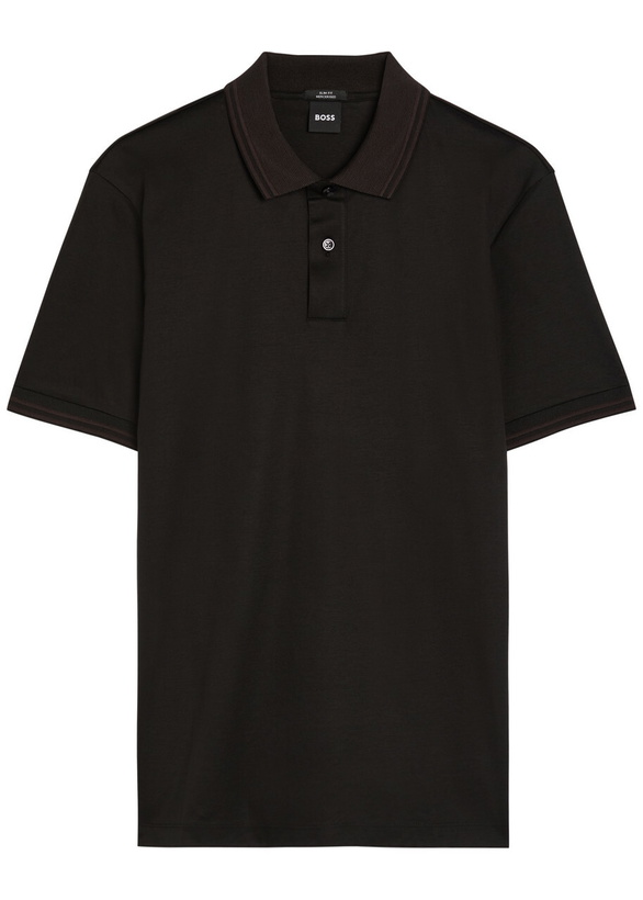 Photo: Boss Phillipson Striped Trims Polo Shirt Black