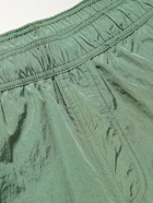 Onia - Straight-Leg Mid-Length Crinkled Swim Shorts - Green