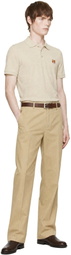 Maison Kitsuné Beige Fox Head Regular Polo