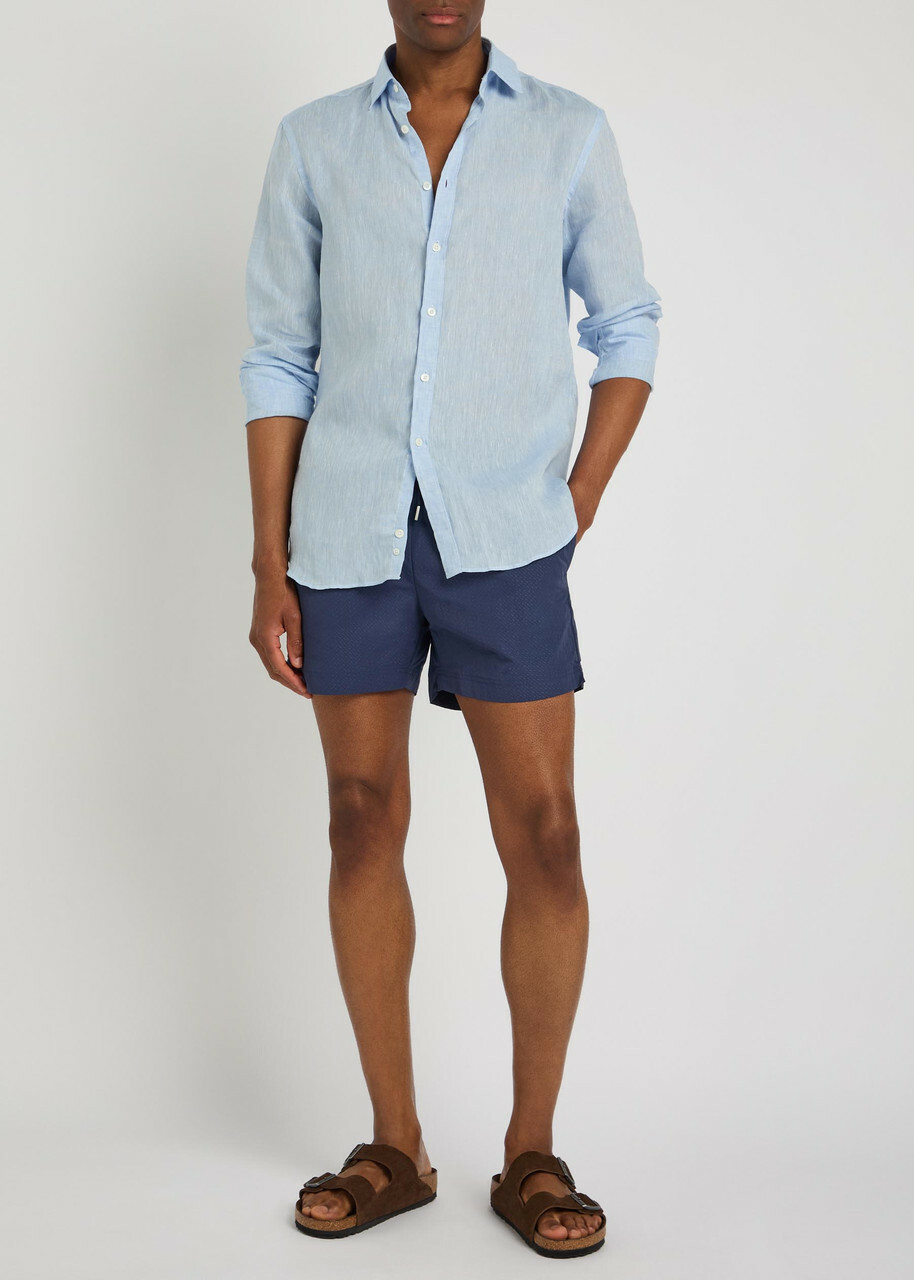 Boss Printed Shell Swim Shorts Navy