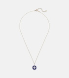 Mateo 14kt gold pendant necklace with lapis lazuli and diamonds