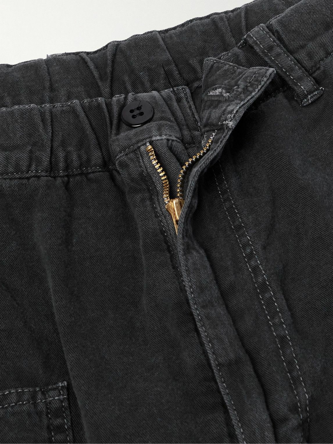 Remi Relief - Straight-Leg Appliquéd Denim Trousers - Black