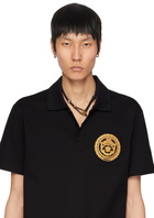 Versace Gold Greca Hoop Earrings
