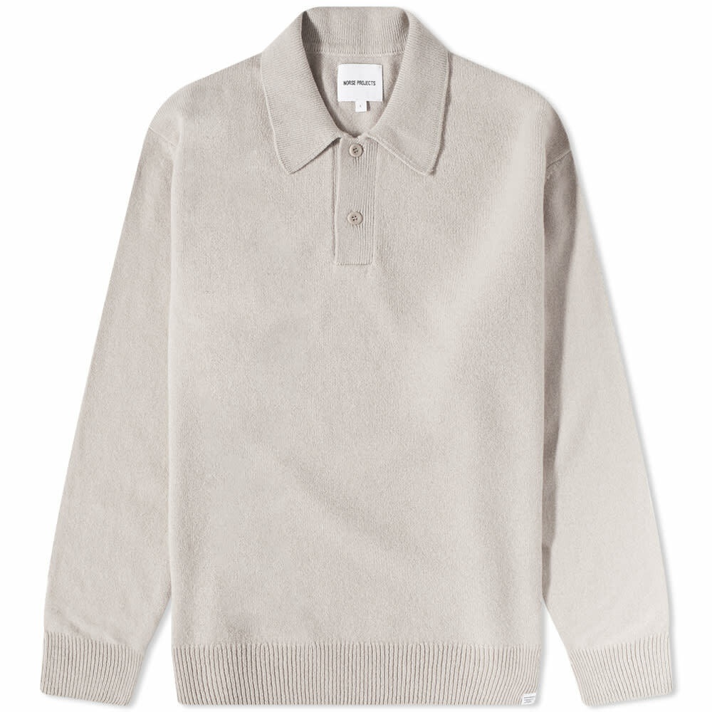 Norse Projects Men's Marco Lambswool Polo Shirt in Utility Khaki Norse ...