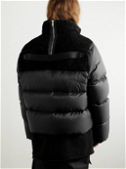 Rick Owens - Moncler Cyclopic Shearling-Trimmed Quilted Shell Down Jacket - Black