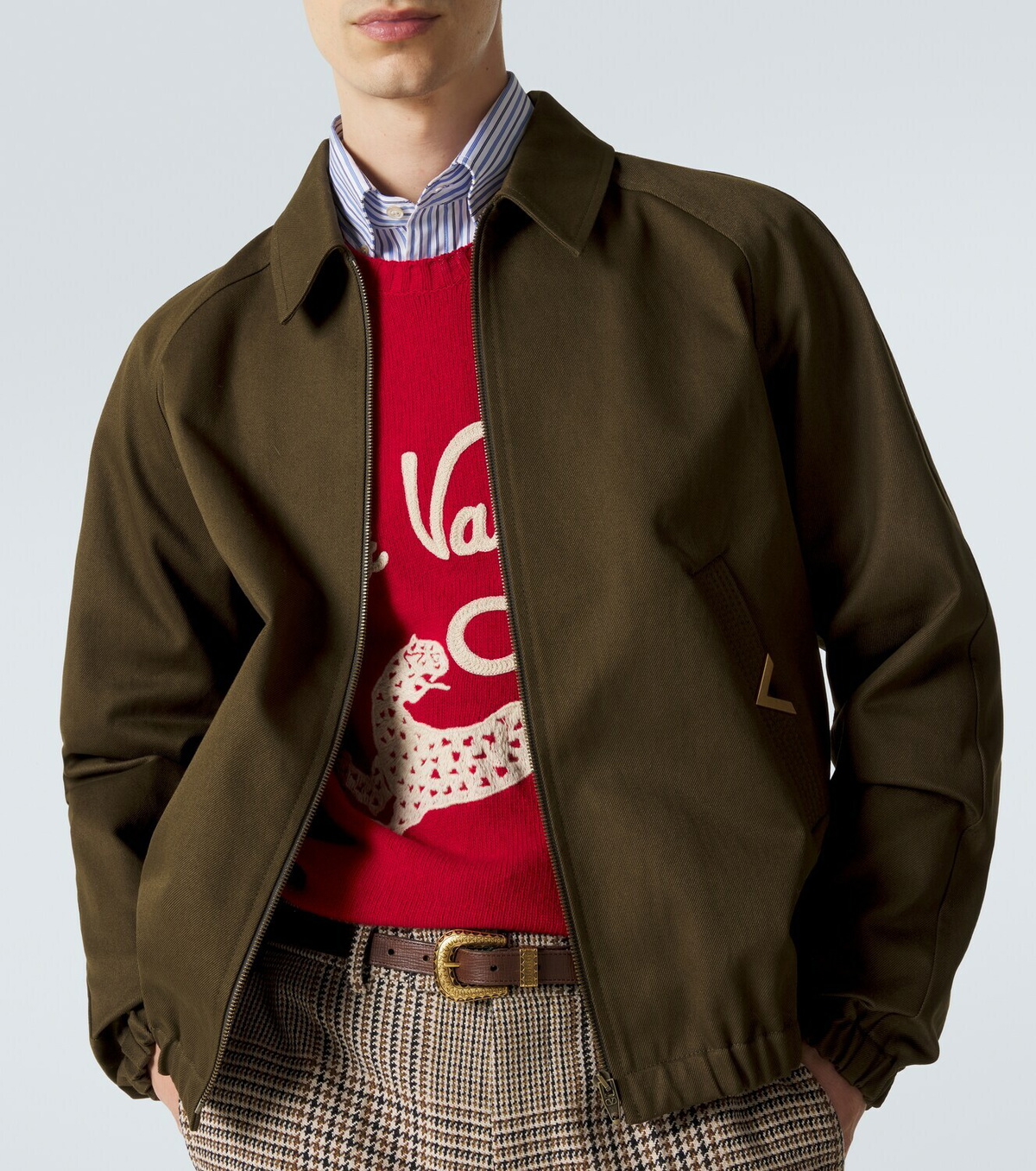 Valentino VGold cotton gabardine blouson jacket