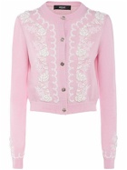 VERSACE Knit Embroidered Cardigan