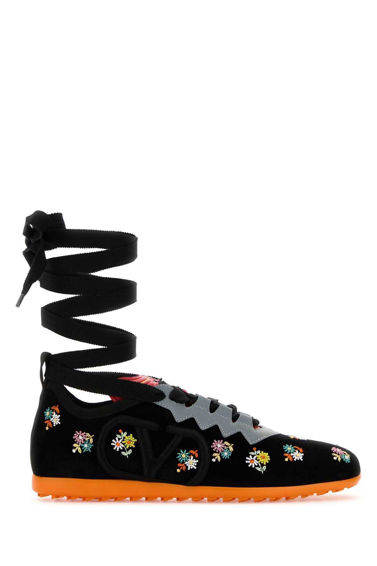 Valentino Garavani Embellished Canvas Chromathon Sneakers