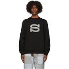 Stussy Black Logo Applique Sweatshirt
