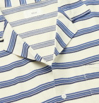 Onia - Vacation Camp-Collar Striped Woven Shirt - Neutrals