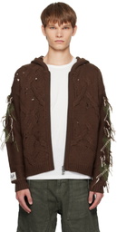 Andersson Bell Brown Argyle Fisherman Zip-Up Hoodie