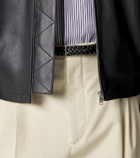 Bottega Veneta Solo Intrecciato leather belt