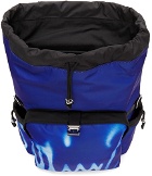 Paul Smith Blue Spray Print Logo Backpack