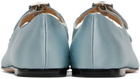 Sandy Liang SSENSE Exclusive Blue MJ Double Strap Ballerina Flats