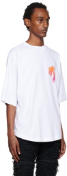 Palm Angels White Sprayed Palm T-Shirt