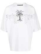 PALM ANGELS - Cotton Logo Oversized T-shirt