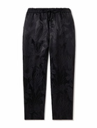 Etro - Straight-Leg Jacquard Drawstring Tuxedo Trousers - Blue