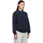 Maison Margiela Navy Double-Layer Cotton Sweatshirt