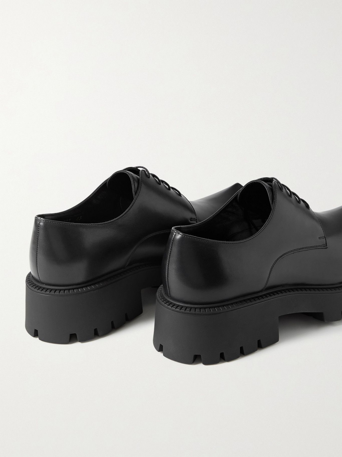 BALENCIAGA - Rhino Leather Derby Shoes - Black Balenciaga