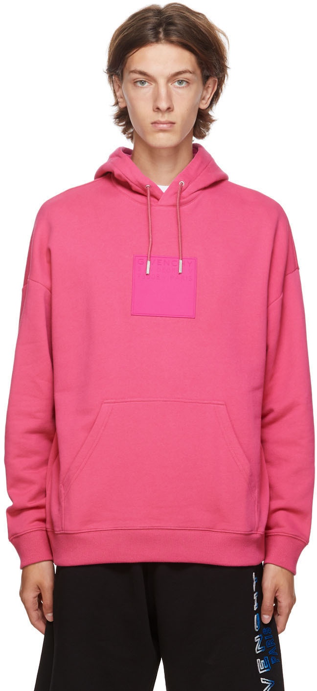 Photo: Givenchy Pink Address Logo Patch Hoodie