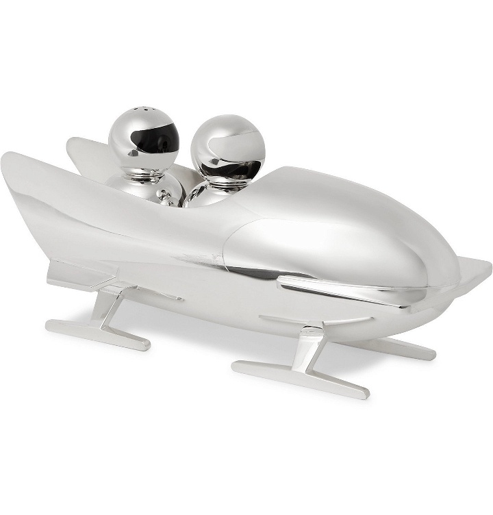 Photo: Asprey - Bobsleigh Sterling Silver Salt and Pepper Shakers - Silver