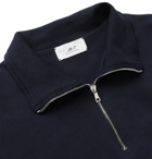 MR P. - Cotton-Jersey Half-Zip Sweatshirt - Blue
