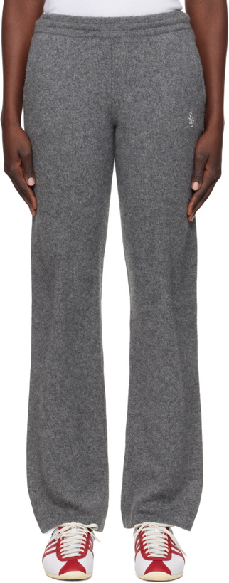 Photo: Sporty & Rich Gray 'SRC' Cashmere Trousers