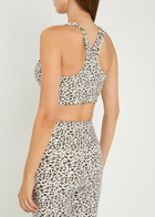 Varley Move Selma Printed Stretch-jersey bra White