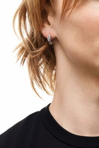 Diesel Stainless steel single hoop earring - Earrings - Unisex - Silver