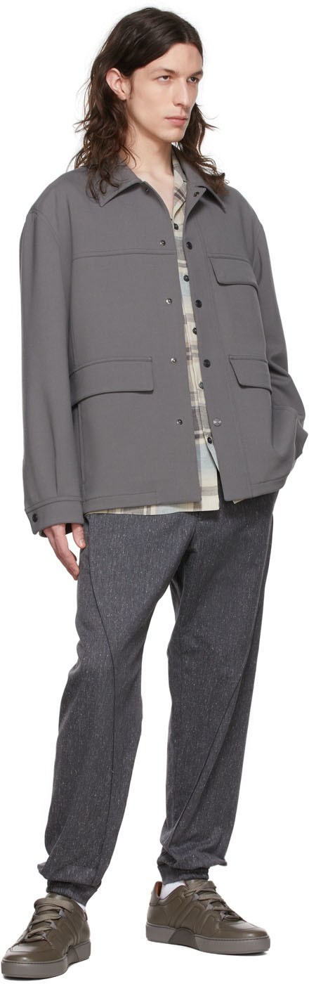 Z Zegna Grey Polyester Jacket
