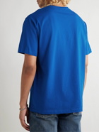 Balmain - Logo-Print Cotton-Jersey T-Shirt - Blue