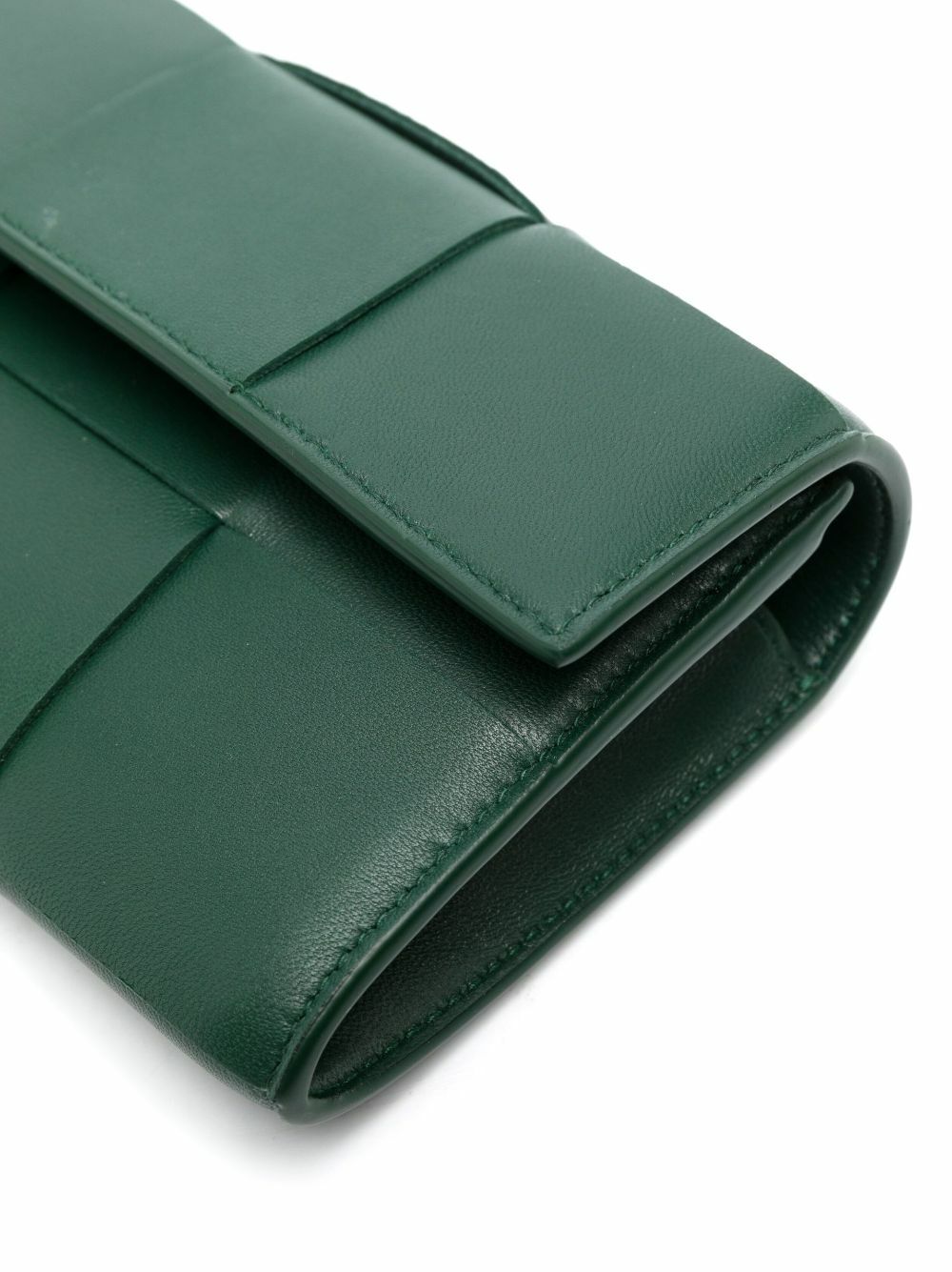 Bottega Veneta Green Cassette Leather Chain Wallet Bottega Veneta