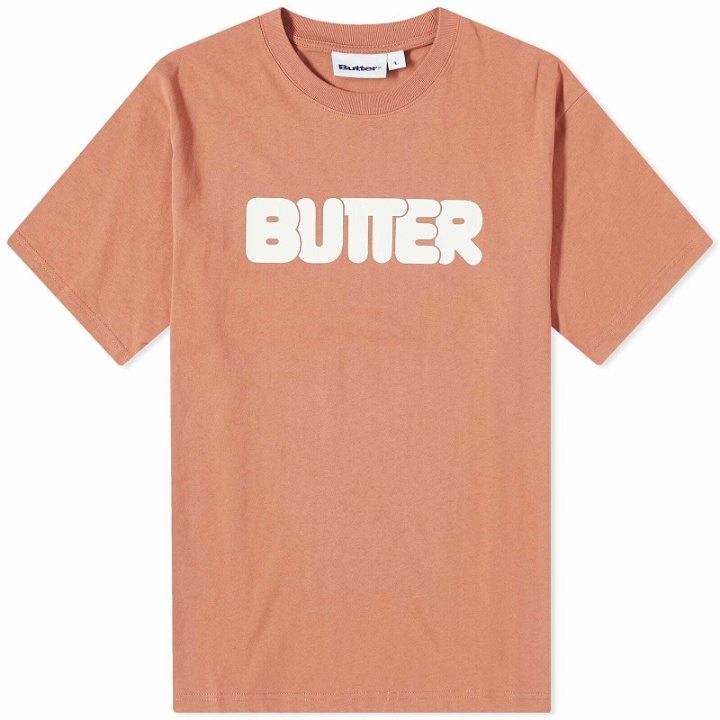 Photo: Butter Goods Men's Rounded Logo T-Shirt in Washed Wood