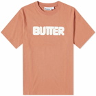 Butter Goods Men's Rounded Logo T-Shirt in Washed Wood