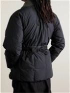 Norbit by Hiroshi Nozawa - Boa Shawl-Collar Fleece-Trimmed Quilted Shell Down Jacket - Black