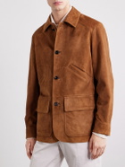 Ralph Lauren Purple label - Hollis Panelled Suede Jacket - Brown