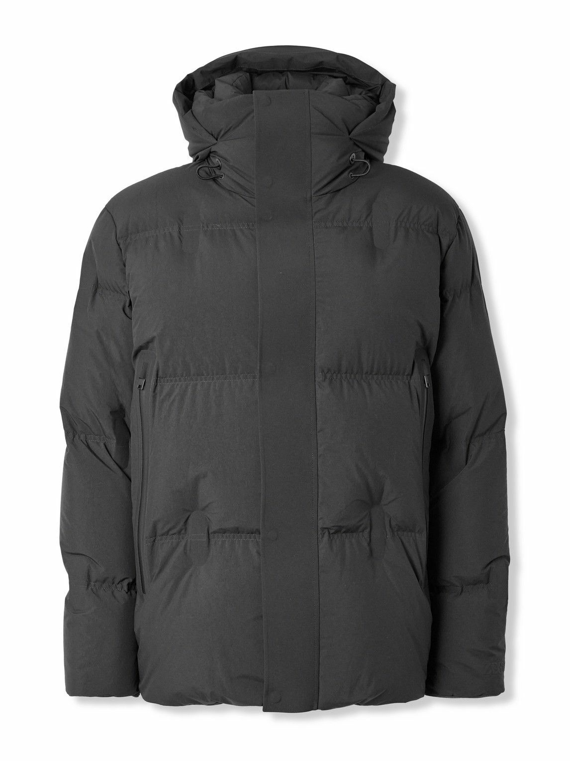 Zegna - Quilted Nylon Hooded Down Ski Jacket - Black Zegna