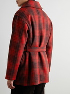 Polo Ralph Lauren - Polo Country Shawl-Collar Belted Checked Cotton Jacket - Red