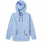 Comme des Garçons Homme Men's Stripe Hooded Shirt in Sax/Navy/White