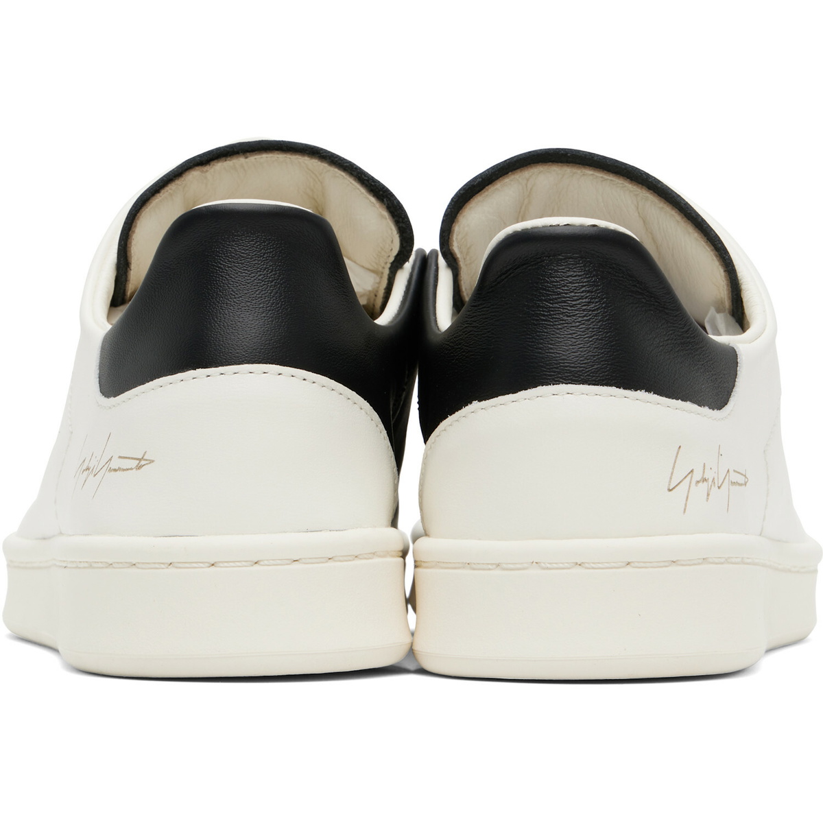 Y-3 White & Black Diagonal Stan Smith Sneakers