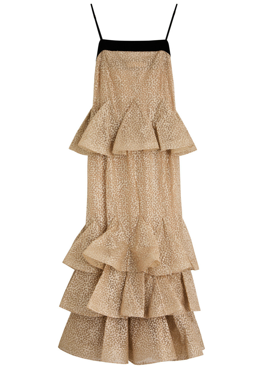 zimmermann gold dress Buy Purple Anarkali Dress In Art Silk With Embroidery Unstitched main image 1