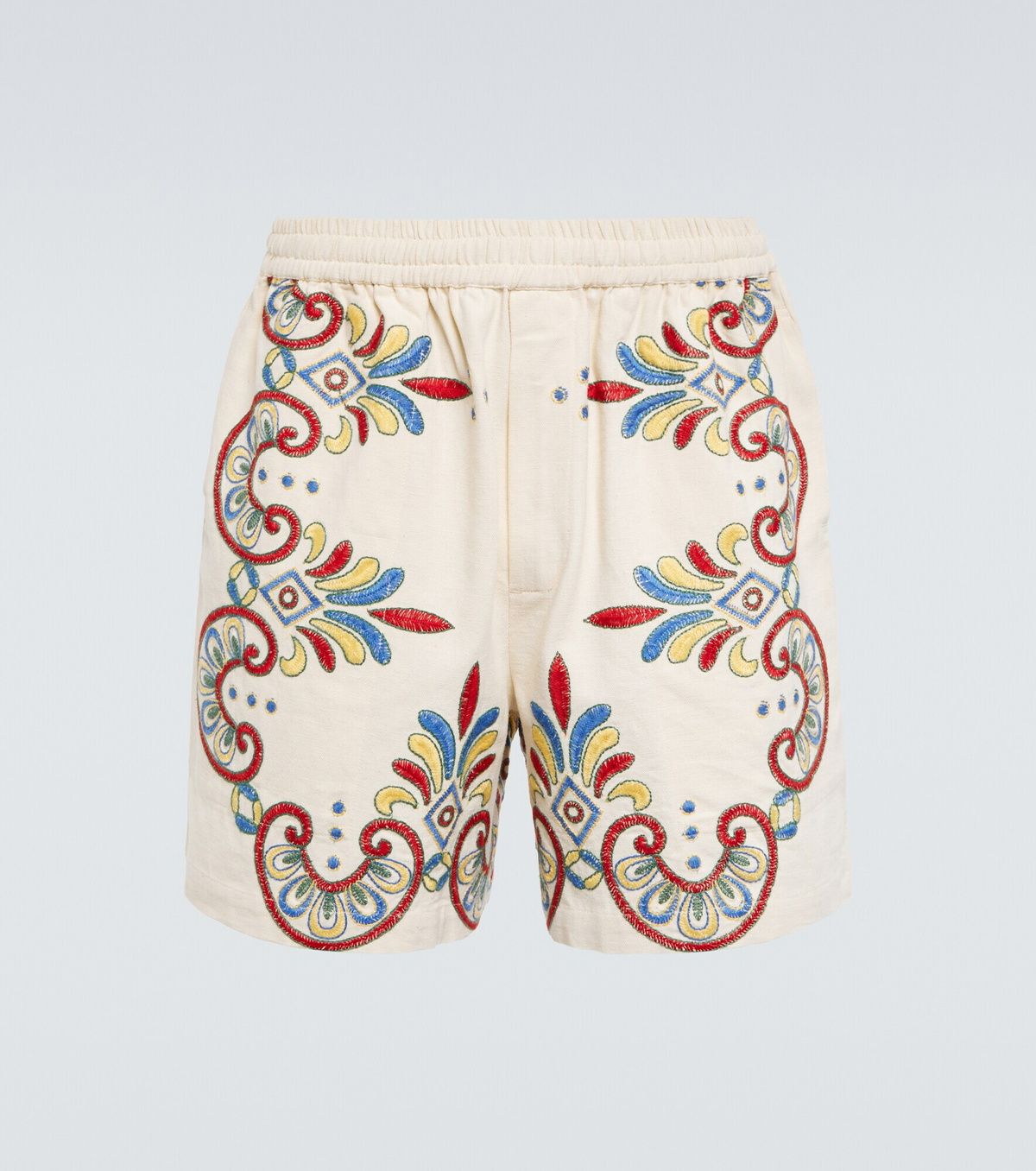Bode - Carnival embroidered cotton shorts Bode