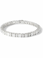 Hatton Labs - Puzzle Tennis Silver Cubic Zirconia Bracelet - Silver