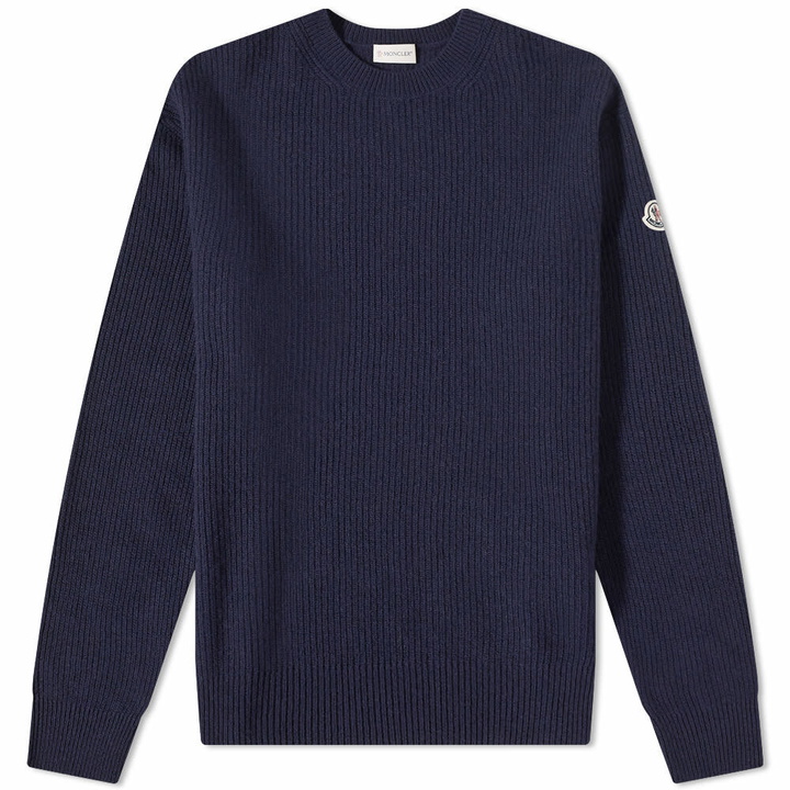 Photo: Moncler Men's Crew Neck Knit in Navy