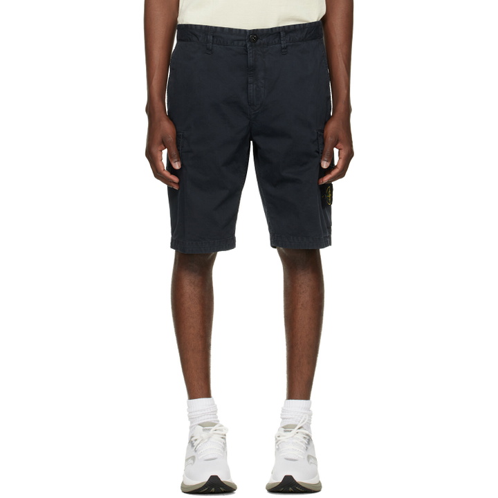 Photo: Stone Island Navy L100018 Cargo Shorts