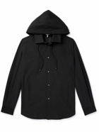 LOEWE - Cotton-Jacquard Hooded Overshirt - Black