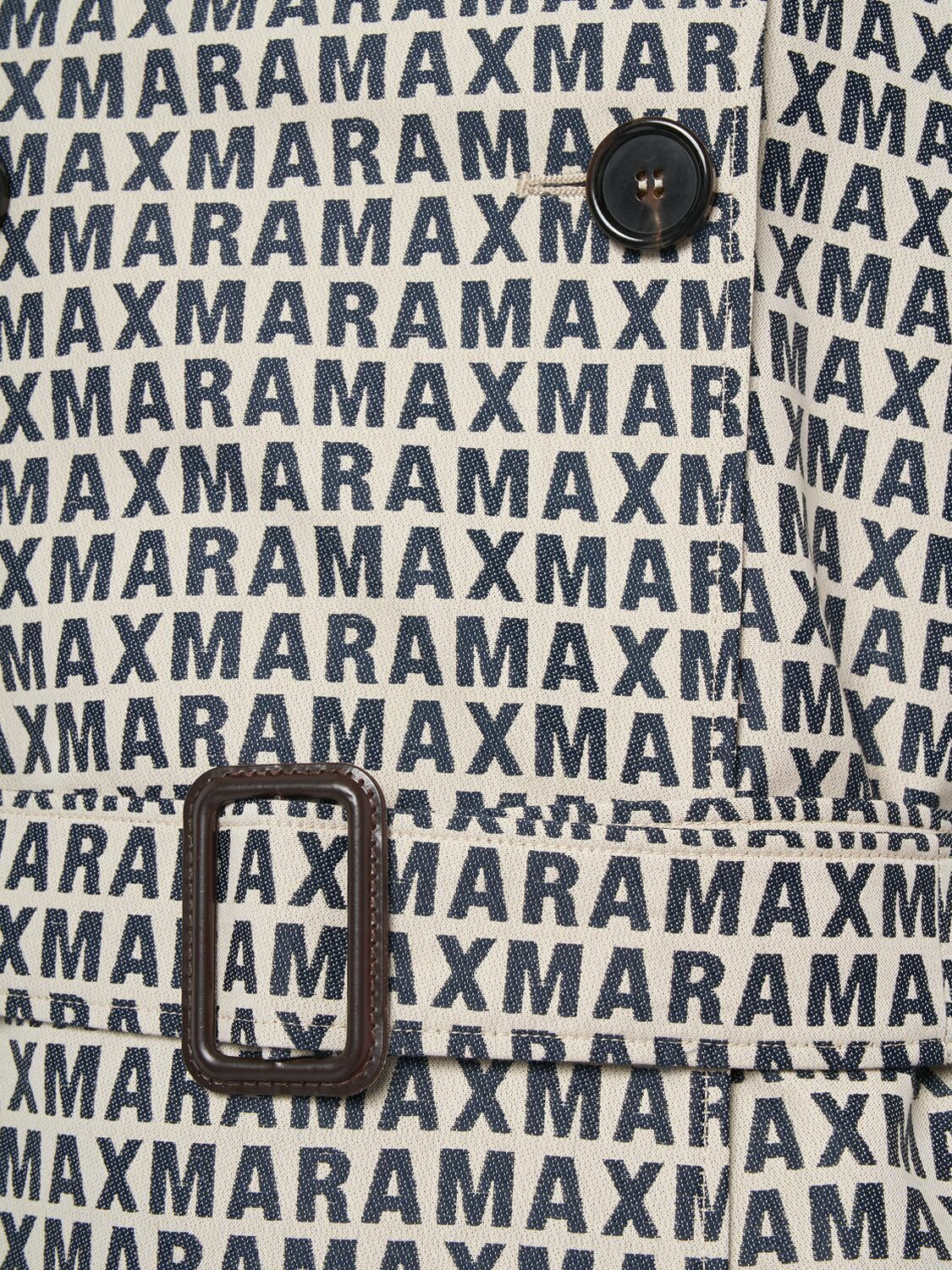 MAX MARA Lucio Jacquard Logo Trench Coat Max Mara