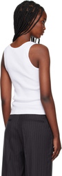 Maison Kitsuné White Baby Fox Ribbed Tank Top